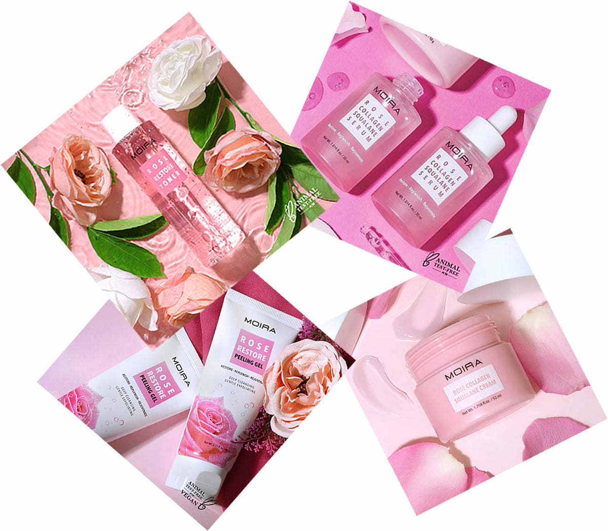 Set para el cuidado de la piel. Rosa y Colageno Moira