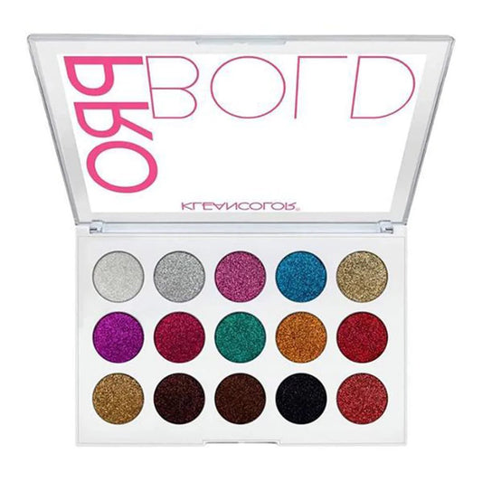 Paleta Pro Bold Pressed Glitter- Kleancolor